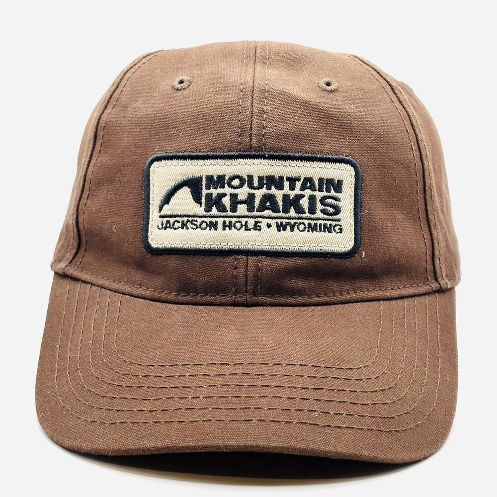 Mountain Khakis Adjustable Hat Jackson Hole Wyoming Adult Size Cap Brown